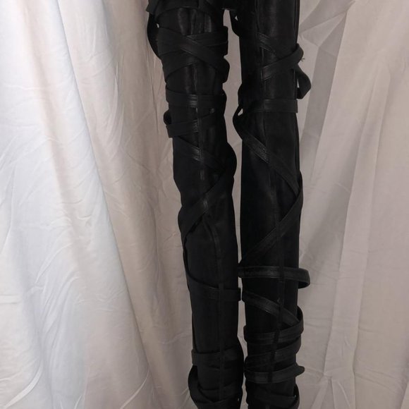 Actual RUNWAY Rare ❤️Nicholas Kirkwood X Rodarte Over Knee Thigh High Heel Boots - Picture 12 of 17